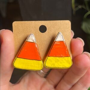Handmade Candy Corn Studs
